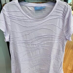 Simply Vera Vera Wang Light Purple Textured Short Sleeve Top